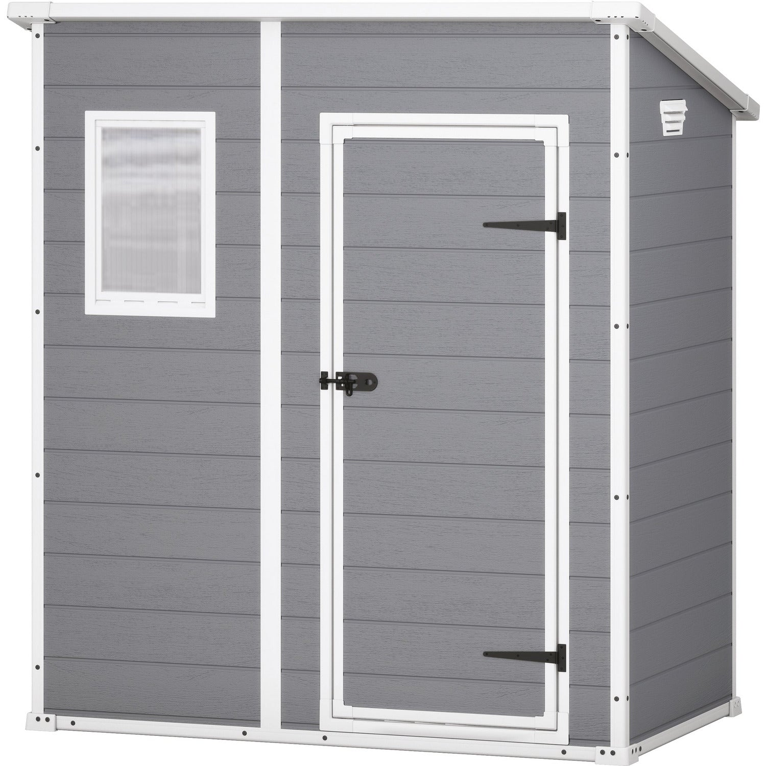 KETER - Casetta da giardino Grigio Manor Pent 6x4 - h200,5x183,5x111 cm